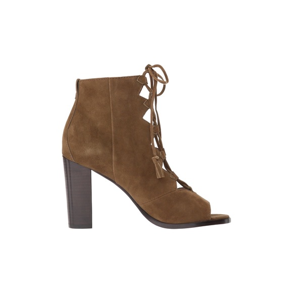 Frye Gabby Suede Peeptoe Booties - Picture 4 of 8